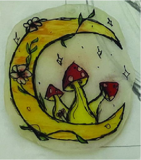 "Mushroom Moon" - Shrinky Dinks  2024