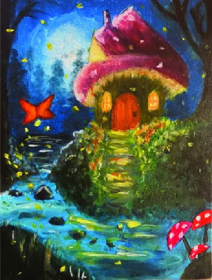 "Fae Forest" - Acrylic on Canvas  2024
