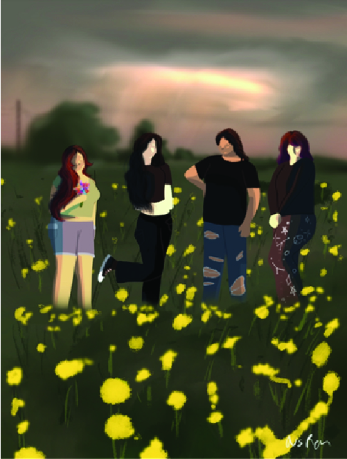 "Friends In The Field" - Digital Art2024