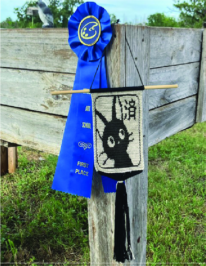 "Jiji" - Macramé - First Place Cordovan Art Show - 2025